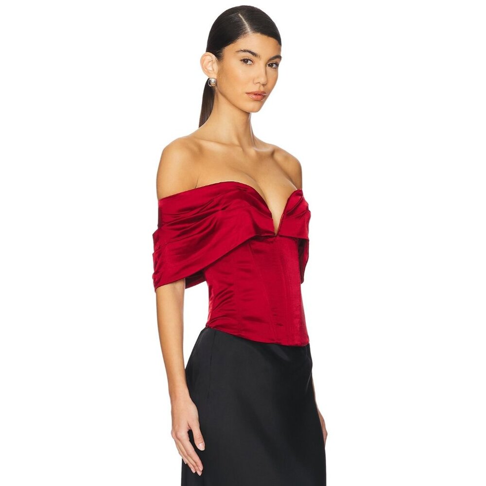 LPA Ilaria Corset Top in Red - Picture 5 of 7